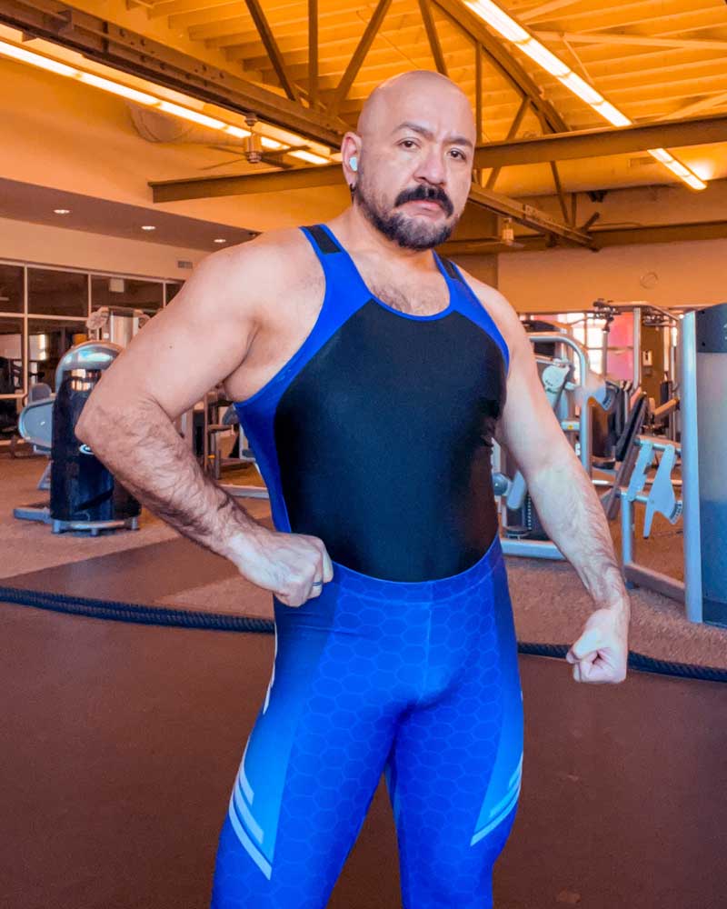 Blue Atlas Bodybuilding Tights