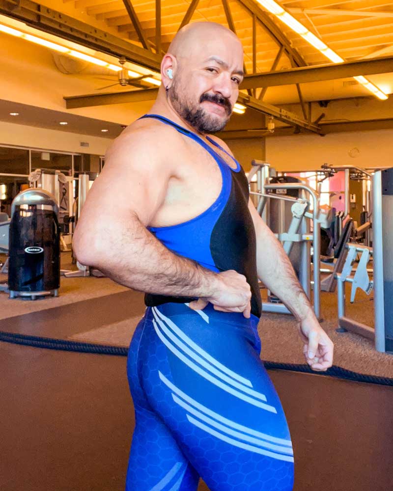Blue Atlas Bodybuilding Tights