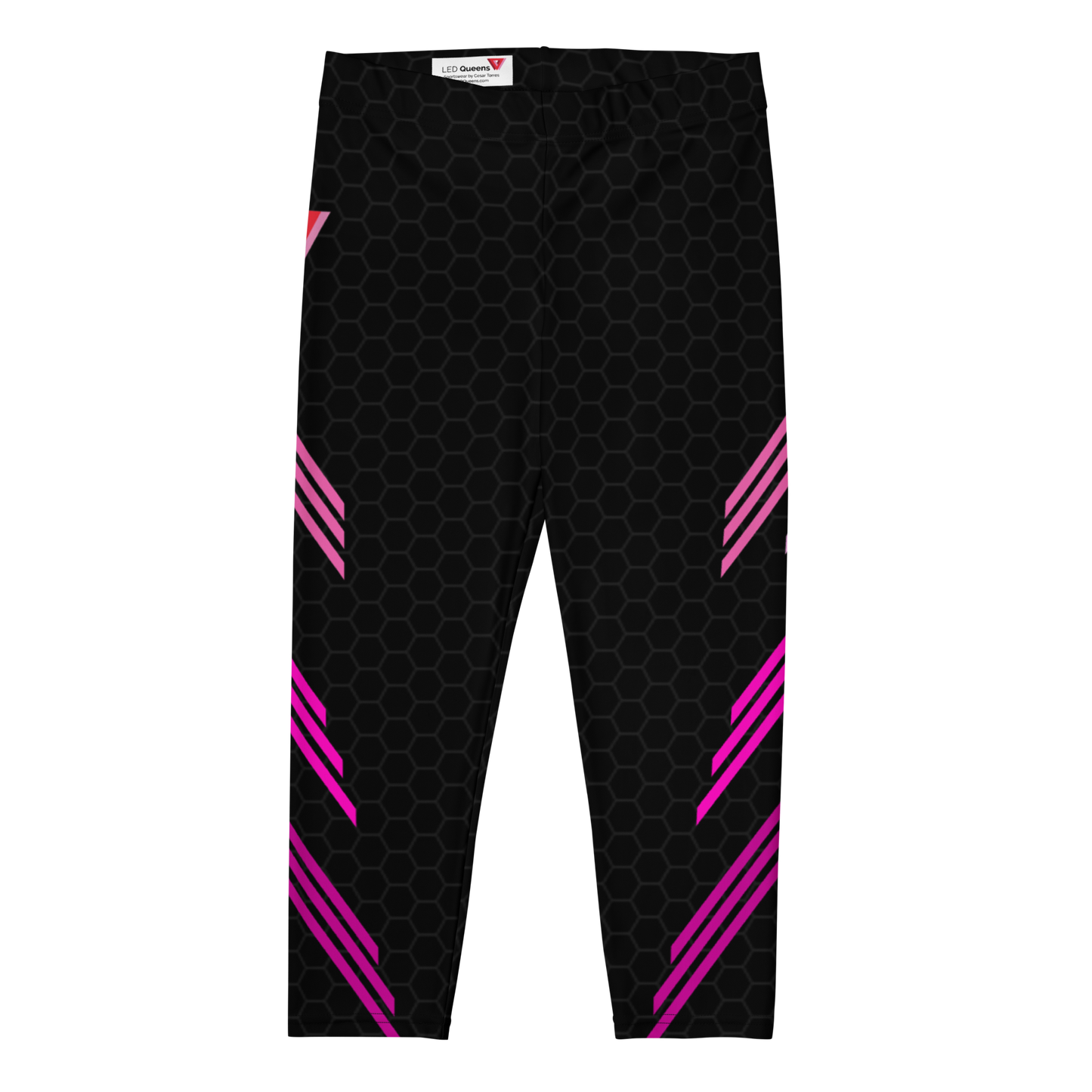 Classic Muscle Daddy Capri Bodybuilding Tights (Black/Pink)