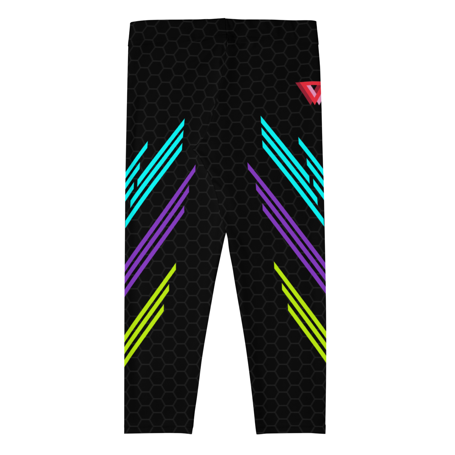 Classic Muscle Daddy Capri Bodybuilding Tights (Black/80's Neon)