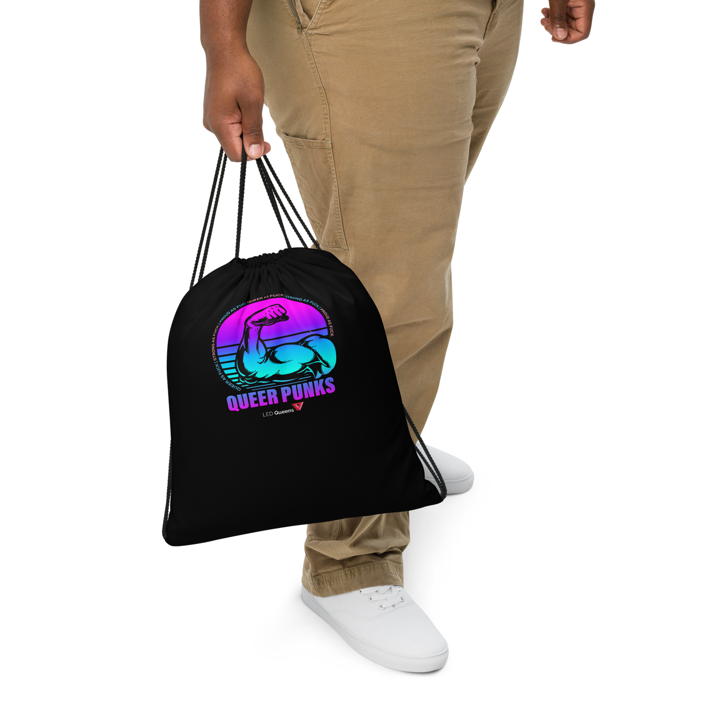 Queer Punks Drawstring bag