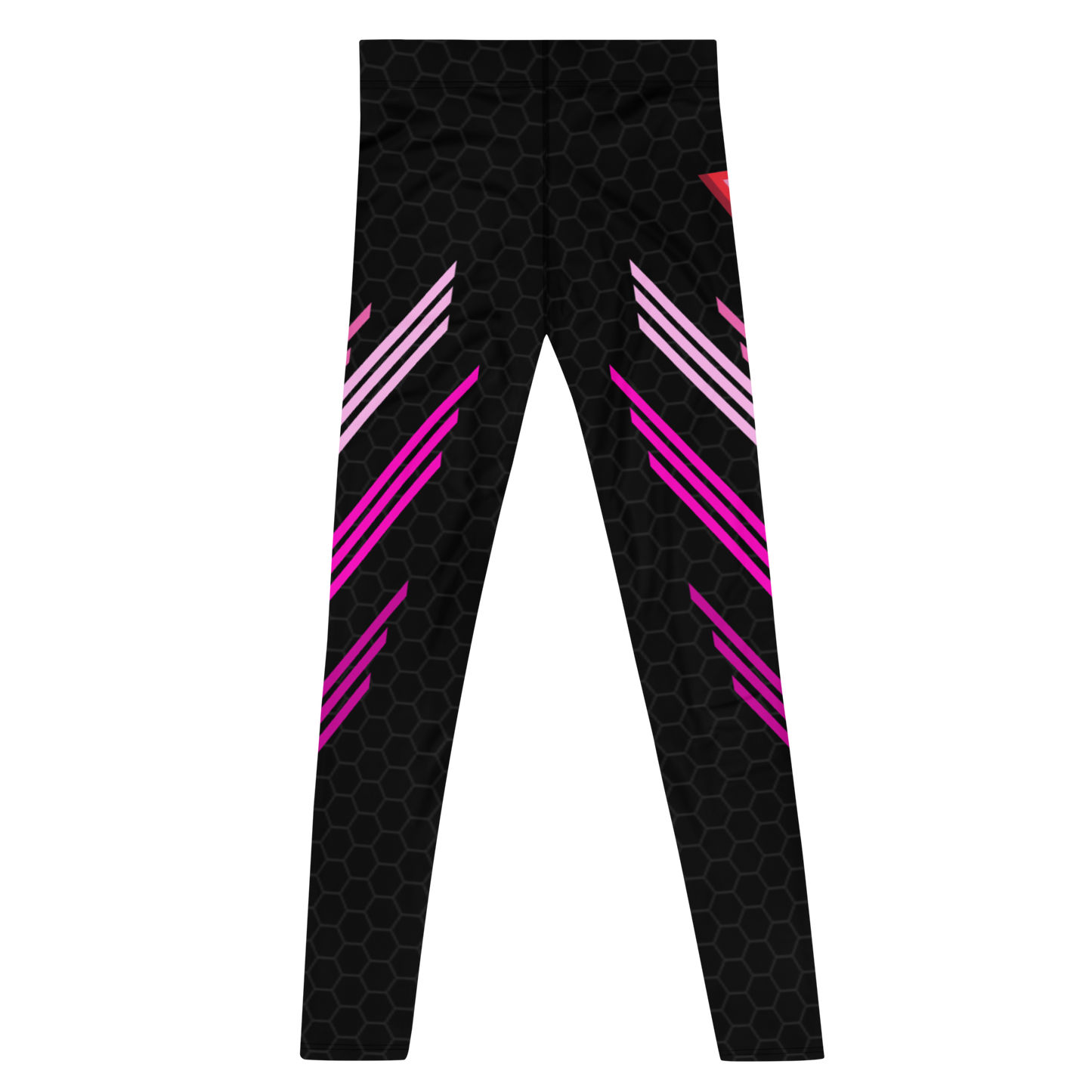 Classic Muscle Daddy Plus-Size/High-Waisted Bodybuilding Tights (Black/Pink)