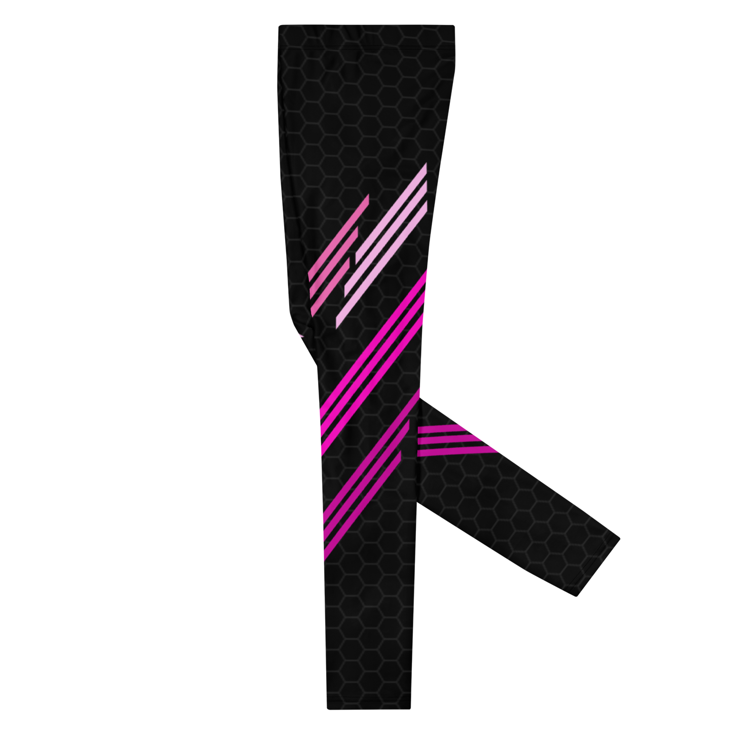 Classic Muscle Daddy Plus-Size/High-Waisted Bodybuilding Tights (Black/Pink)