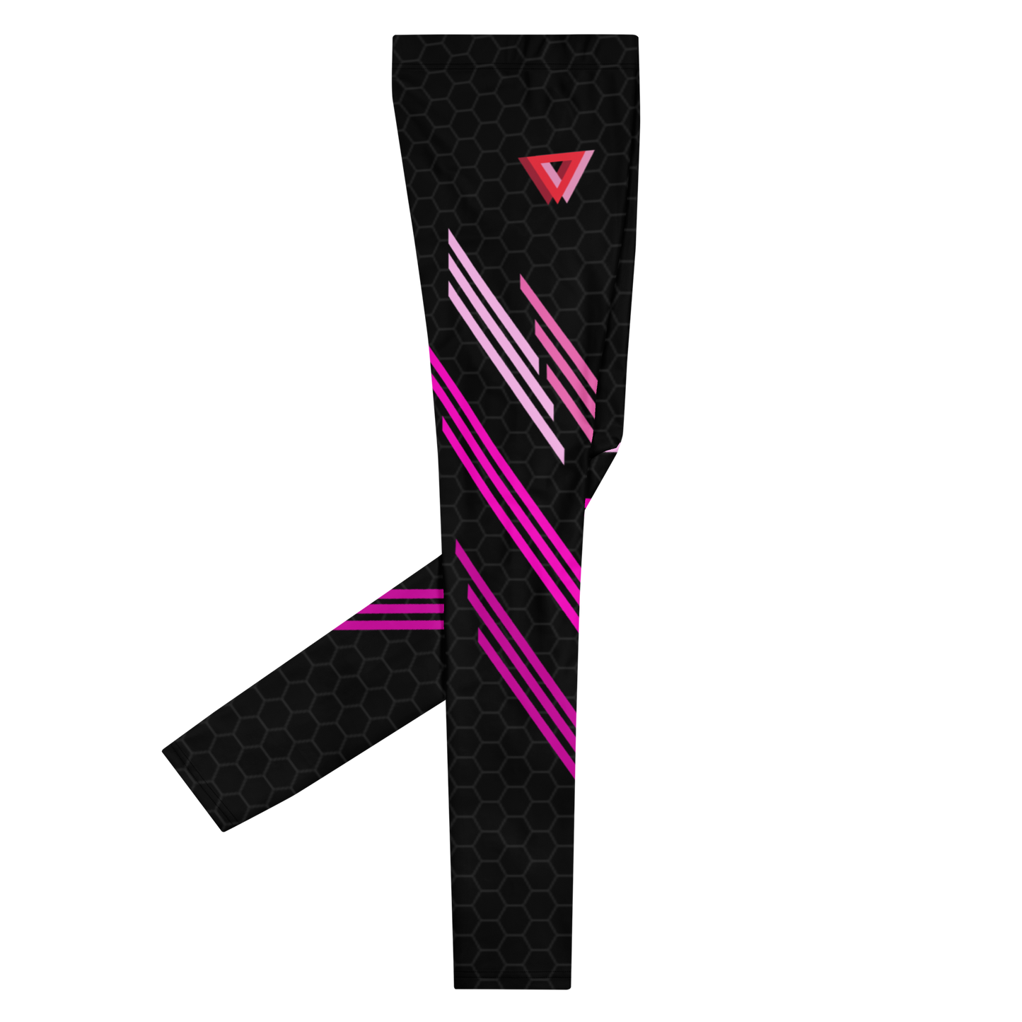 Classic Muscle Daddy Plus-Size/High-Waisted Bodybuilding Tights (Black/Pink)