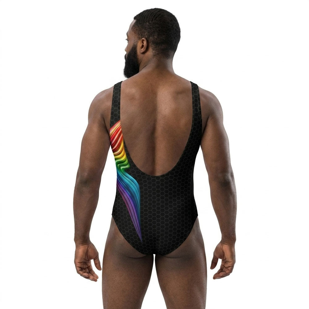 Rainbow Flow Butcher Wrestling Singlet