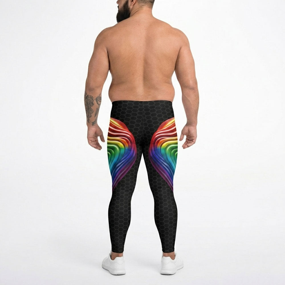 Rainbow Flow Plus-Size/High-Waisted Bodybuilding Tights