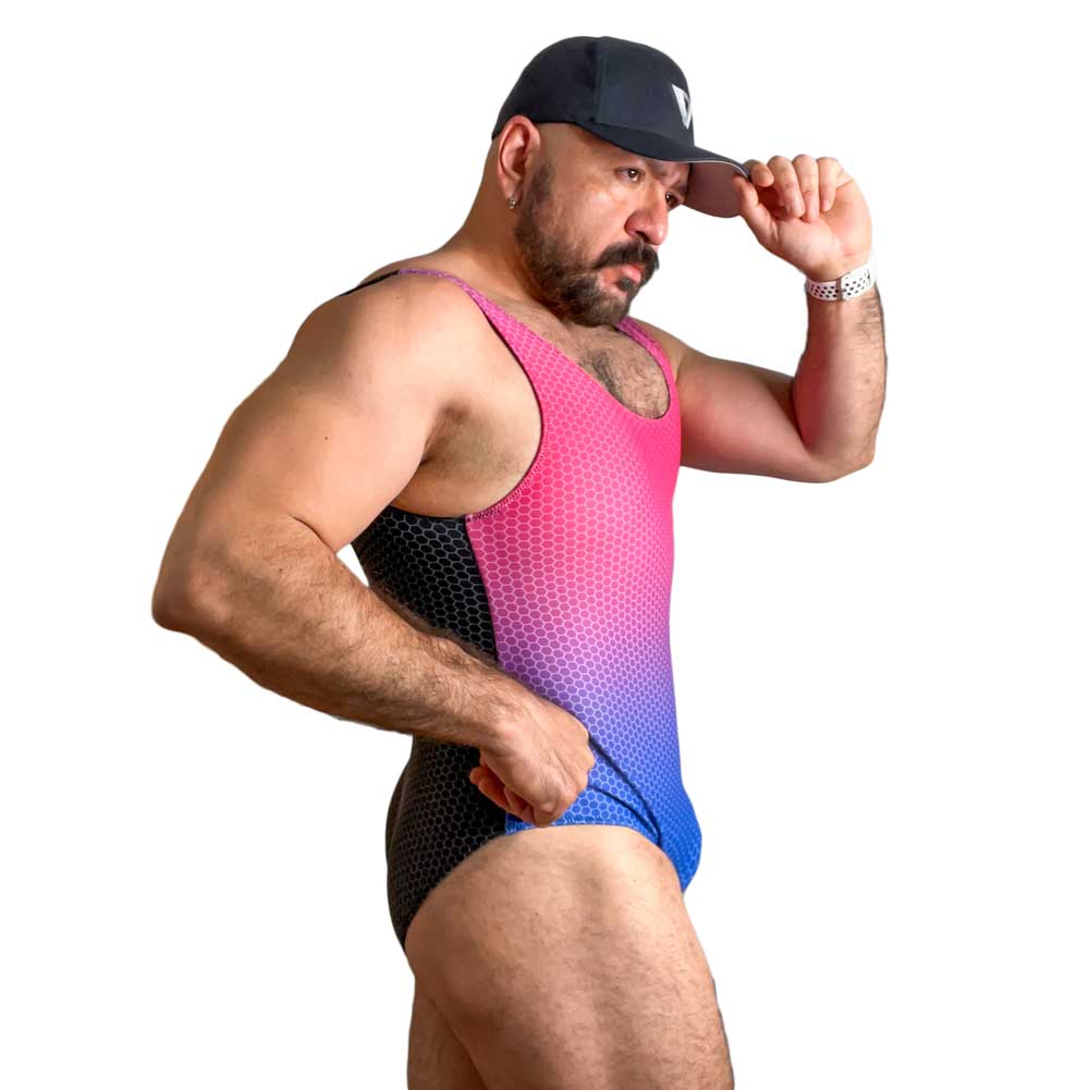 Double Helix (Bisexual Pride) Butcher Wrestling Singlet
