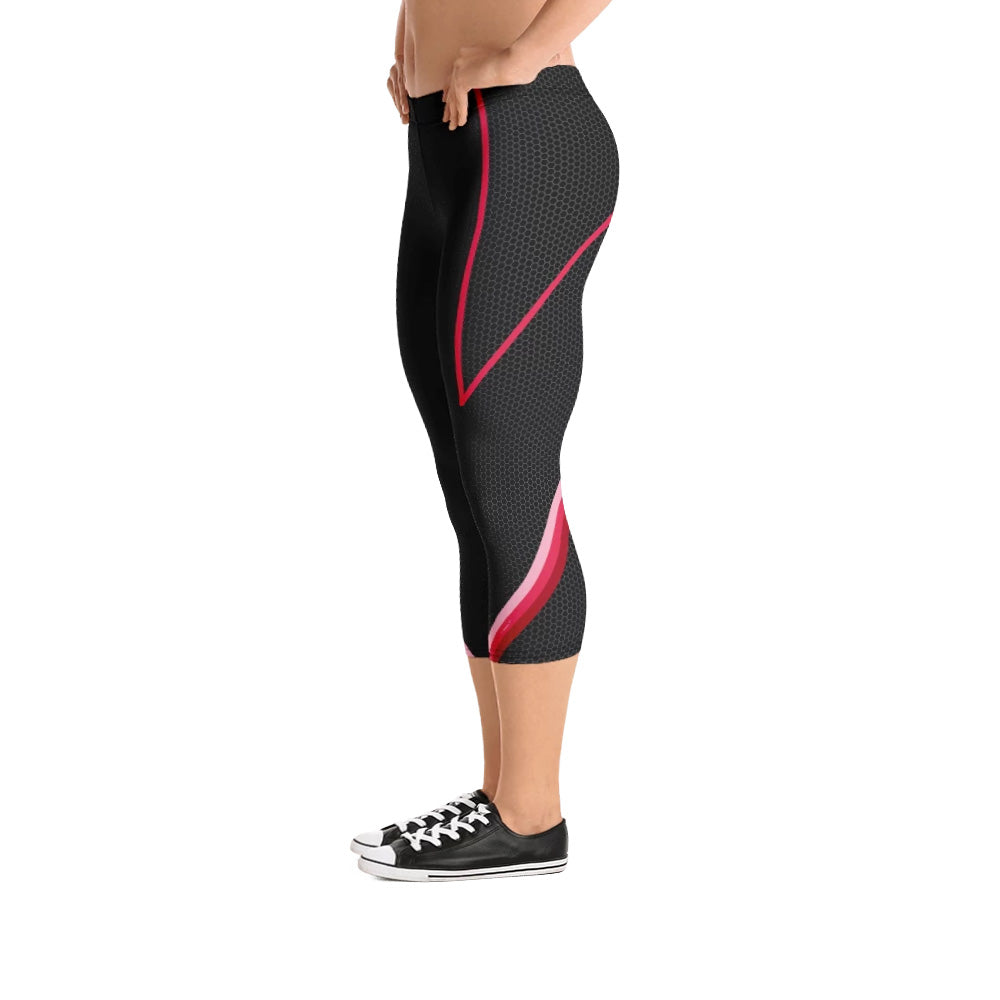 Queer Red 3/4 Bodybuilding Tights