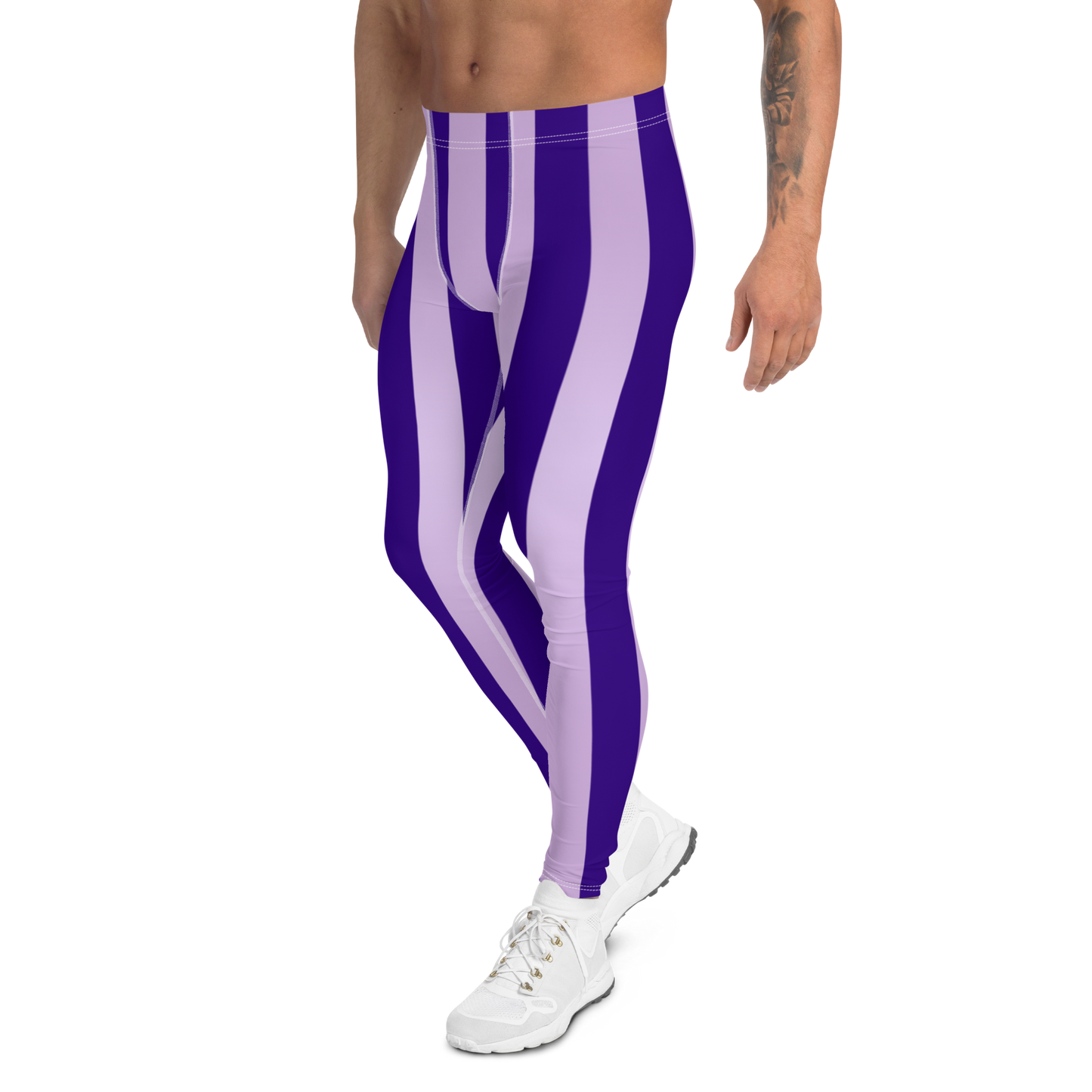 HyperLavender Plus-Size, High-Waisted Bodybuilding Tights