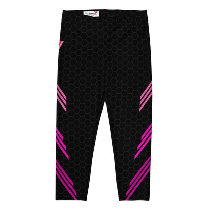 Classic Muscle Daddy Capri Bodybuilding Tights (Black/Pink)