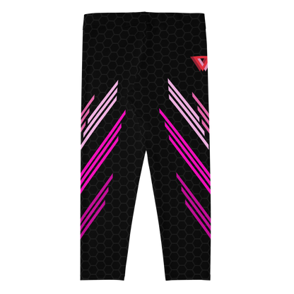 Classic Muscle Daddy Capri Bodybuilding Tights (Black/Pink)