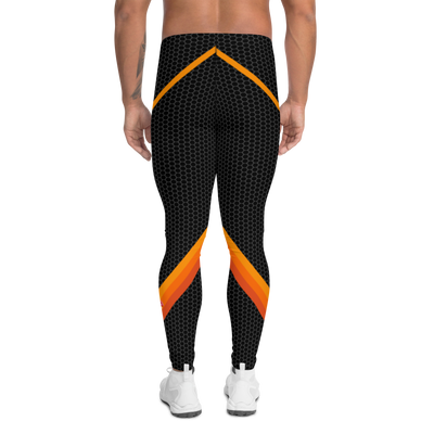 Electric Orange Plus-Size/High-Waisted Bodybuilding Tights