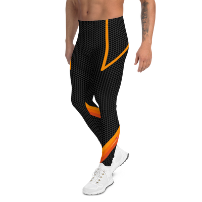 Electric Orange Plus-Size/High-Waisted Bodybuilding Tights