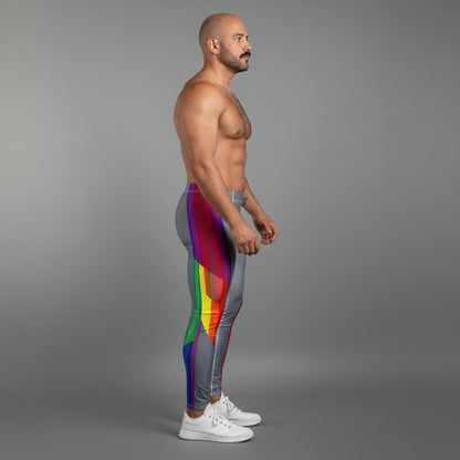 Pride High-Waisted/Plus-Size  Bodybuilding Tights (Silver)