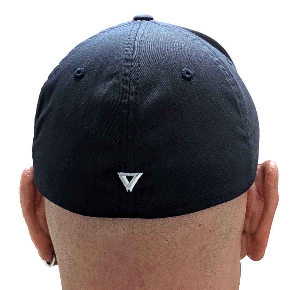 The Snake Hierophant Baseball Hat – Fitted Curved-Brim Cap with Mustached Bodybuilder and Snake Embroidery