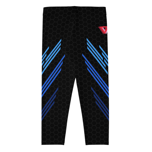 Classic Muscle Daddy Capri Bodybuilding Tights (Black/Blue)