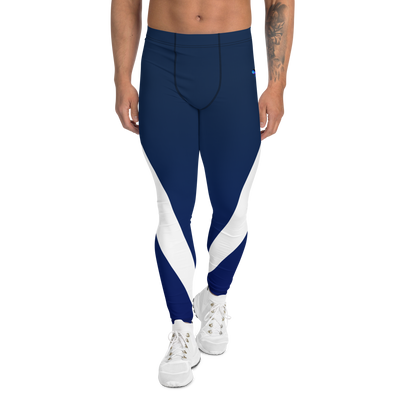 Navy Swan Plus-Size/High-Waisted/Wide-Ankle Bodybuilding Tights