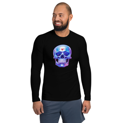 Hyperviolet Skull Long-Sleeve Spandex Top