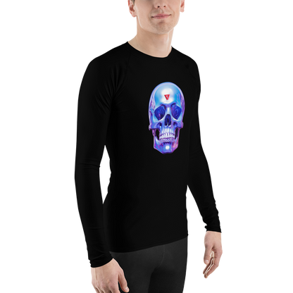 Hyperviolet Skull Long-Sleeve Spandex Top