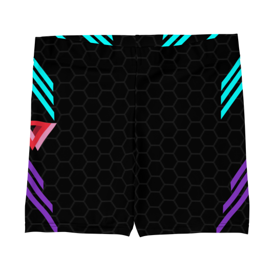 Classic Muscle Daddy Spandex Shorts (Black/80's Neon)