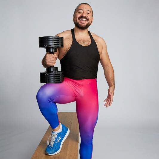 Double Helix (Bisexual Pride) Bodybuilding Tights