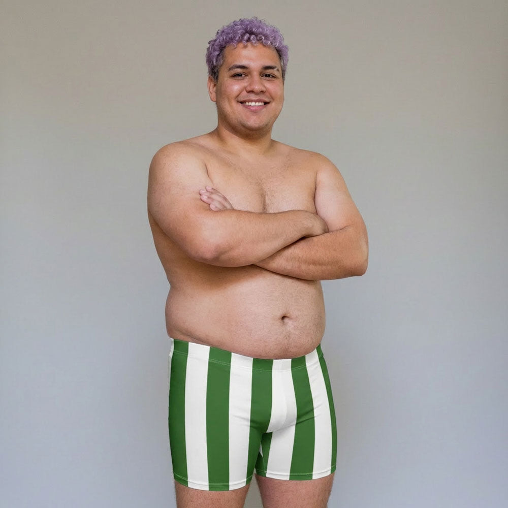 80s Varsity' Power Stripe Spandex Shorts | 4-Way Stretch & Squat Proof