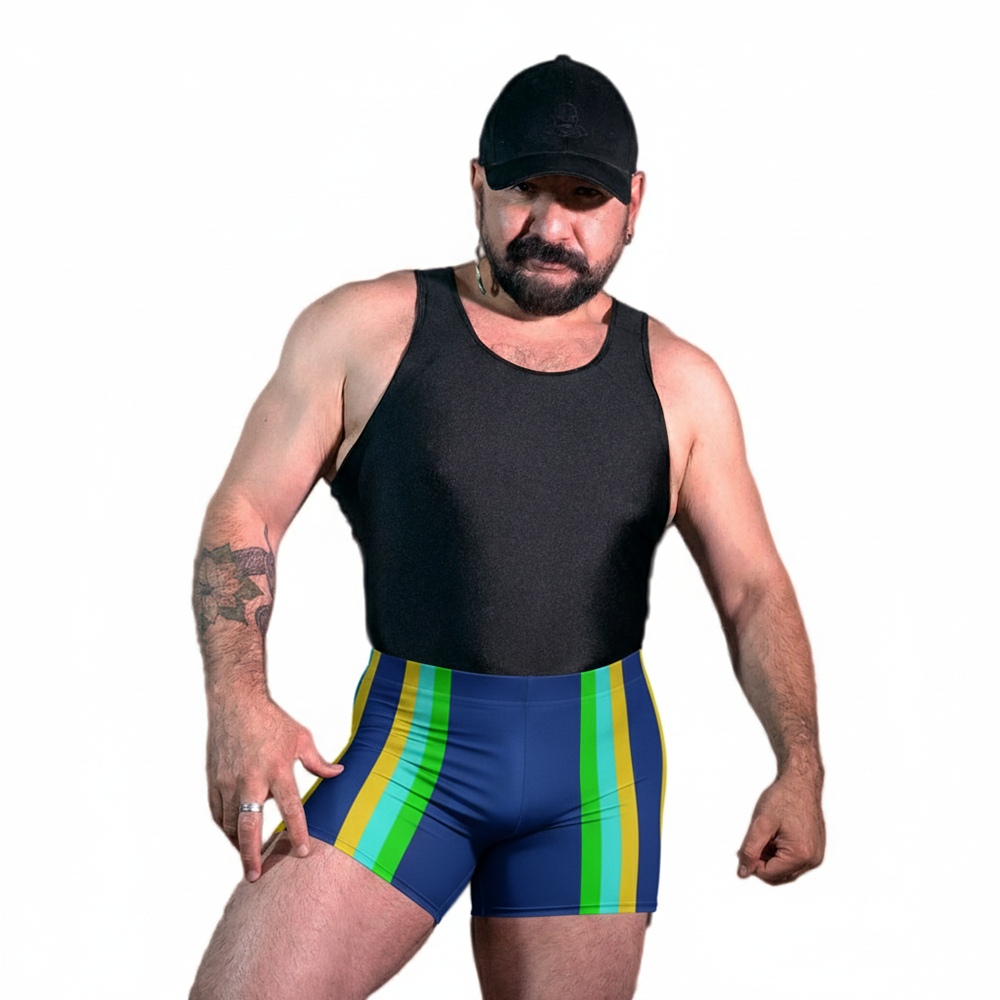 Neon Cassette Spandex Shorts
