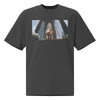 Church of Xochipilli Oversized Distressed Structured Cotton T-Shirt