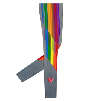 Pride High-Waisted/Plus-Size  Bodybuilding Tights (Silver)