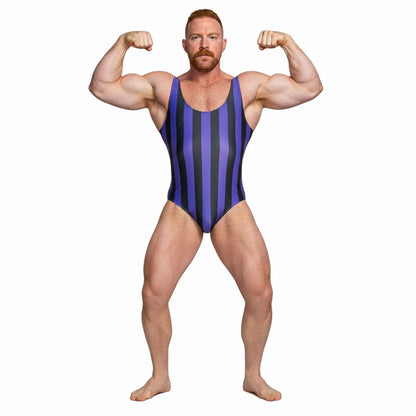 Purple Heel Butcher Wrestling Singlet