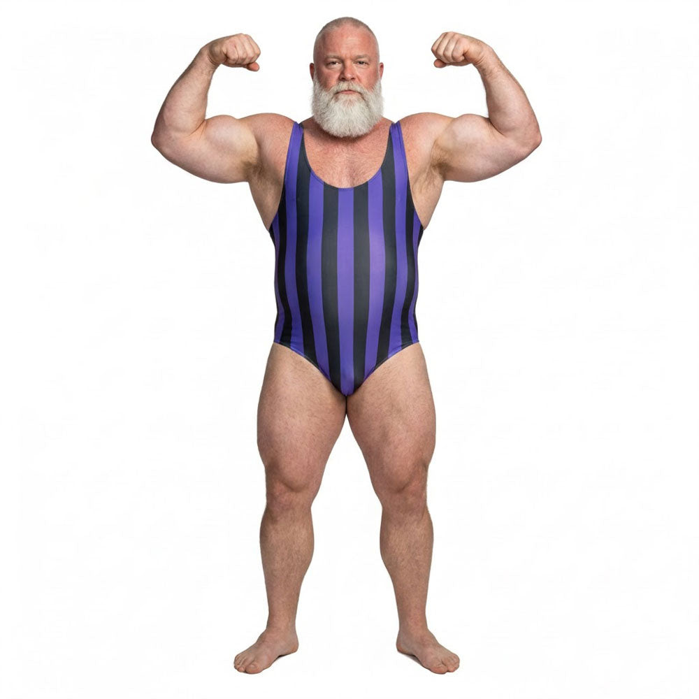 Purple Heel Butcher Wrestling Singlet