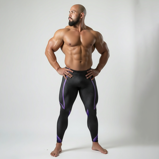 Purple Cetus Bodybuilding Tights