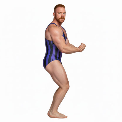 Purple Heel Butcher Wrestling Singlet
