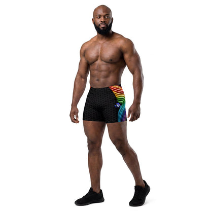 Rainbow Flow Spandex Shorts