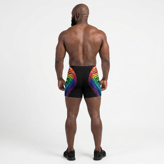 Rainbow Flow Spandex Shorts