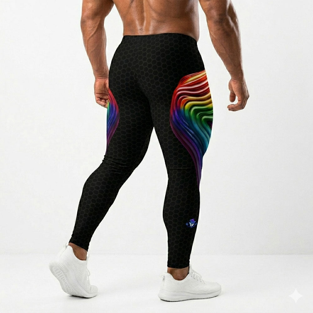 Rainbow Flow  Bodybuilding Tights