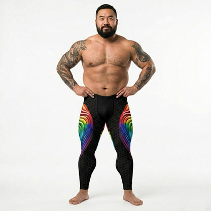 Rainbow Flow Plus-Size/High-Waisted Bodybuilding Tights