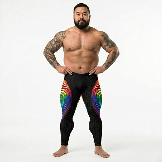 Rainbow Flow Plus-Size/High-Waisted Bodybuilding Tights