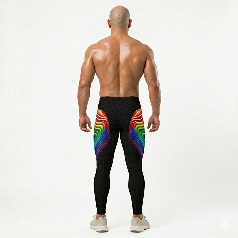 Rainbow Flow  Bodybuilding Tights