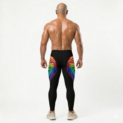 Rainbow Flow  Bodybuilding Tights