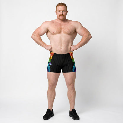 Rainbow Flow Spandex Shorts