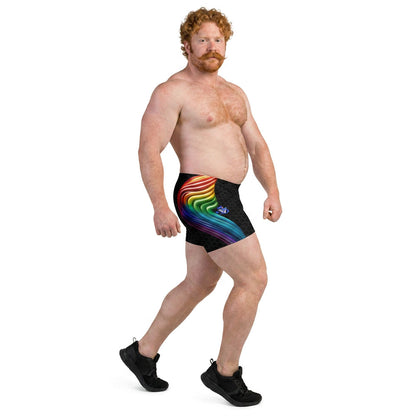 Rainbow Flow Spandex Shorts