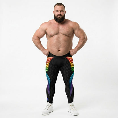 Rainbow Flow Plus-Size/High-Waisted Bodybuilding Tights