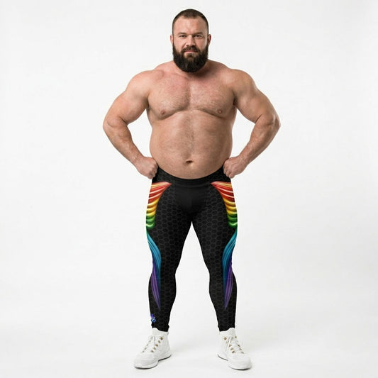 Rainbow Flow Plus-Size/High-Waisted Bodybuilding Tights