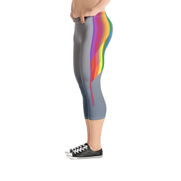 Pride Capri Bodybuilding Tights (Silver)