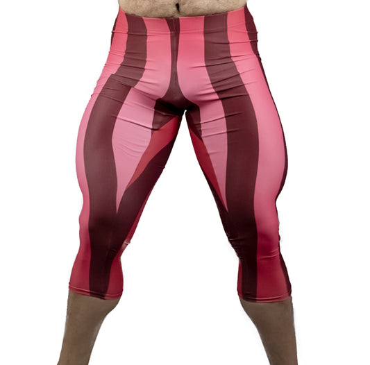 Pomegranate Capri Bodybuilding Tights