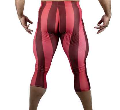 Pomegranate Capri Bodybuilding Tights