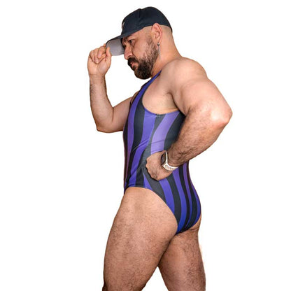 80's Retro Grape Bodysuit