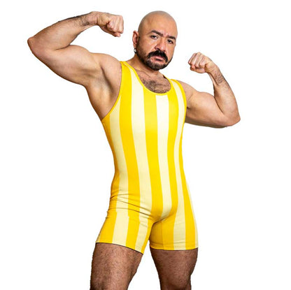 80's Retro Lemon Wrestling Singlet