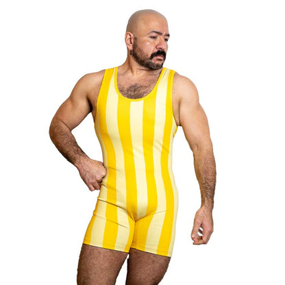 80's Retro Lemon Wrestling Singlet